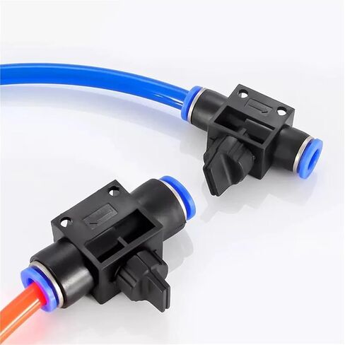 HVFF Pneumatic Quick Connector Hose Manual Valve Switch Controller PU 4 6 8 10 12mm 1Pcs(HVFF-6) in Saudi Arabia