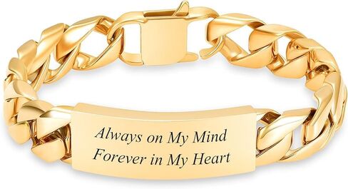 Hearbeingt Cremation Jewelry Urn Bracelet for Ashes for Men Cuban Link Ashes Bracelet Cremation Bangle for Human Ashes Keepsake Memorial Ash Urn Bracelet in Saudi Arabia