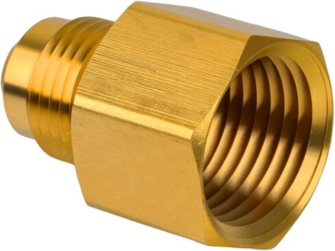 3/8" Male Flare to 1/2" NPT Female Brass Tube Fitting, Half Union Reducing Coupling Flared Fitting for Propane, Fuel, and Gas, Durable Brass Pipe Connector, Leak-Resistant in Kuwait