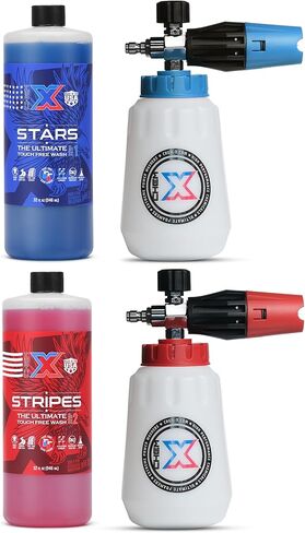 Chem-X: Stars and Stripes Ultimate Touch Free Oper Wash Kit Chrome Foam Canon (1 جالون نجوم + 1 جالون خطوط) in Saudi Arabia