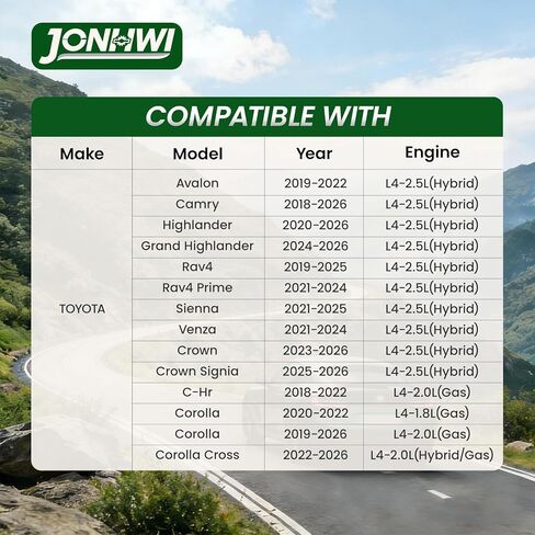 Engine & Cabin Air Filter with Activated Carbon Compatible with Highlander 2021-2023, Replacement for CF12157 & CA12289 in Kuwait