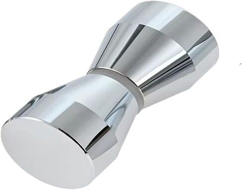 Aluminum Alloy Back-to-Back Glass Door Puller Push Single Glass Door Knob Bathroom Shower Cabinet Handle 6mm to 18mm Thick Glass(Polished Chrome C) in Kuwait