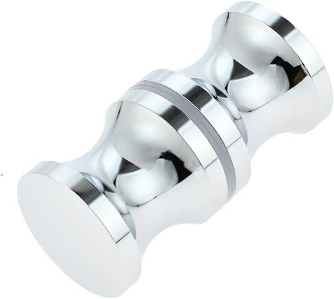 Aluminum Alloy Back-to-Back Glass Door Puller Push Single Glass Door Knob Bathroom Shower Cabinet Handle 6mm to 18mm Thick Glass(Polished Chrome D) in Kuwait