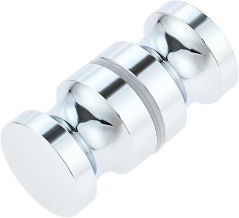 Aluminum Alloy Back-to-Back Glass Door Puller Push Single Glass Door Knob Bathroom Shower Cabinet Handle 6mm to 18mm Thick Glass(Polished Chrome D) in Kuwait