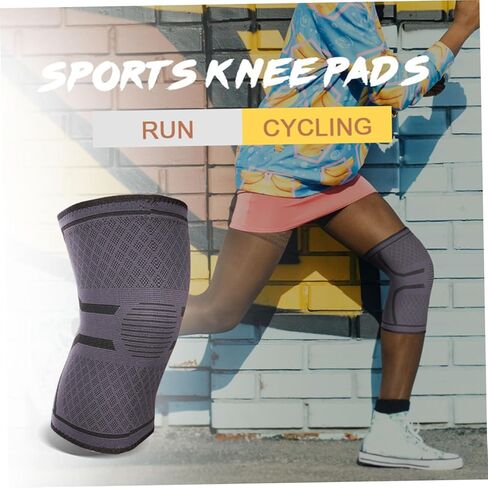 NOLITOY Knee Sleeves for Men Women Sports Protective Gear Compression Elastic Leg Brace for Running Cycling Yoga Grey Xl in Saudi Arabia