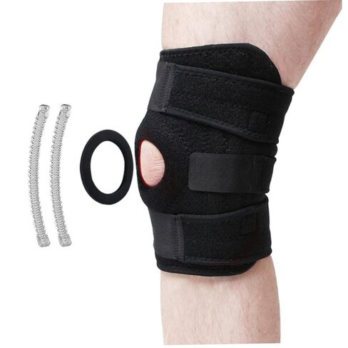 4-Spring Sports Knee Pads Large Anti-Slip Support Brace Breathable Knee Protector for Mountaineering 23 * 57.5CM Suitable for Weights Over 75KG in Saudi Arabia