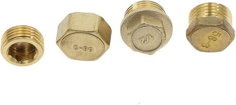 Brass Pipe Hex Head End Cap Fitting Male Thread 1/8"-1"(Male,1 PCS-1/8") in Kuwait