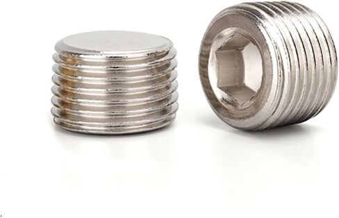 Brass Male Thread Hex Head Pipe End Cap Multiple Sizes 2 pcs(Iron Pllug,2 PCS-1/8") in Saudi Arabia