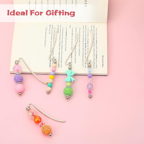 20 Pcs Beadable Bookmarks DIY Metal Blank Bar Bookmark for Beads, Beaded Craft Jewelry Pendant Charm Gift for Book Lovers, Students, Teachers, Office Supplies, Silver in Saudi Arabia