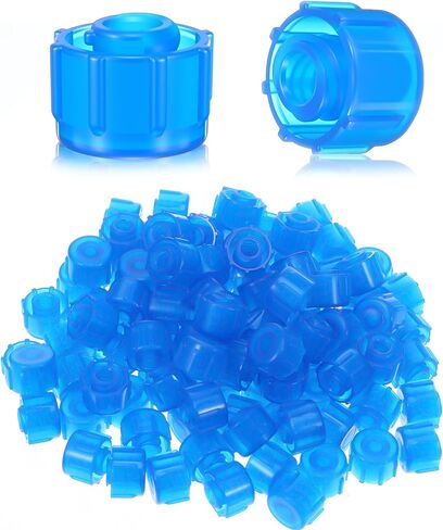 100 Pcs Syringe Tip Caps Slip Needle Cap Easy Grip Sealing Covers Replacement Accessories for Feeding Tubes Lab Dispensing Medical Household Practical Storage Supplies(Blue) in Saudi Arabia