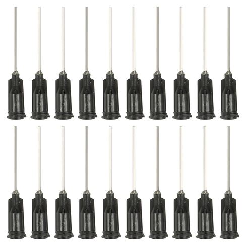 PATIKIL 19Ga Dispensing Needles, 102PCS 1 Inch Industrial Blunt Tip Dispensing Needle Tips with Luer Lock Needle for Refilling Liquid Inks Adhesive Glue Oil,Black in Saudi Arabia