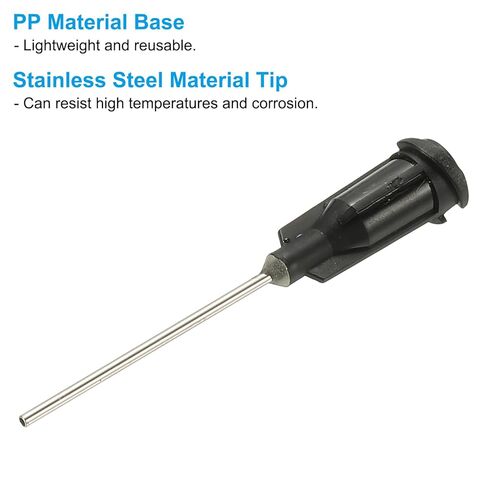 PATIKIL 19Ga Dispensing Needles, 102PCS 1 Inch Industrial Blunt Tip Dispensing Needle Tips with Luer Lock Needle for Refilling Liquid Inks Adhesive Glue Oil,Black in Saudi Arabia