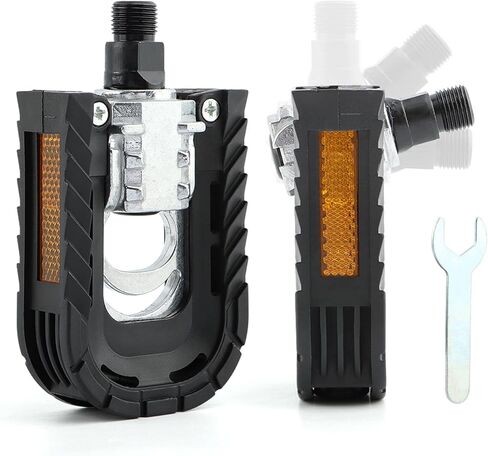 دواسات دراجة قابلة للطي عالمية غير قابلة للانزلاق دواسات ركوب الدراجات من سبائك الألومنيوم دواسة دراجة مسطحة واسعة للدراجات القابلة للطي، دراجة BMX، دراجة الطريق، دراجة جبلية MTB ﻿(أسود، الحجم: 3.86 * 2.76 * 1.18 بوصة) in Kuwait