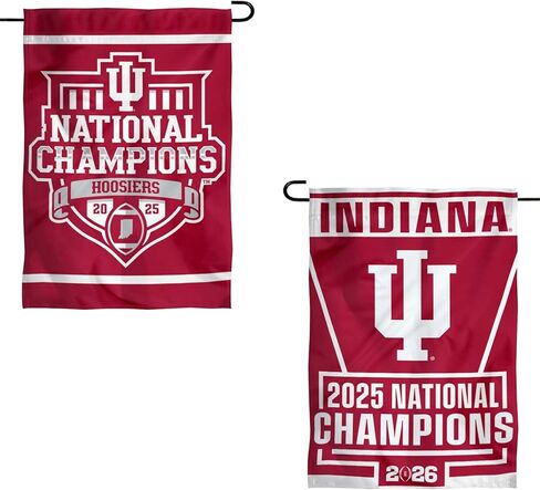 IU Hoosiers 2025 National Champions Double Sided Garden Flag in Saudi Arabia