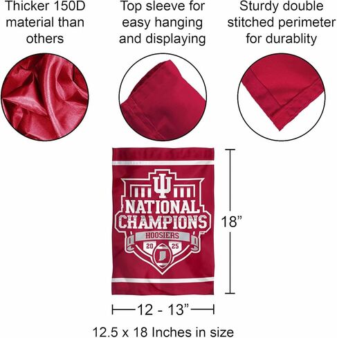 IU Hoosiers 2025 National Champions Double Sided Garden Flag in Saudi Arabia