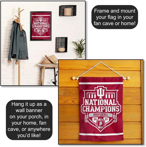 IU Hoosiers 2025 National Champions Double Sided Garden Flag in Saudi Arabia