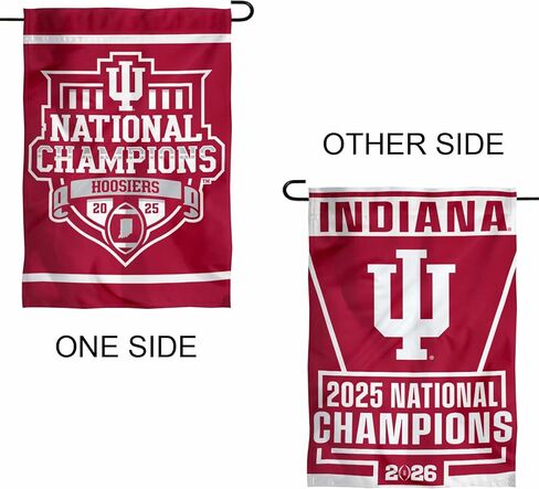 IU Hoosiers 2025 National Champions Double Sided Garden Flag in Saudi Arabia