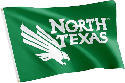 Desert Cactus University of North Texas UNT Flag - 3 x 5 Feet Green Banner, Indoor/Outdoor Durable Fabric, 100% Polyester Design (Style 1) in Saudi Arabia