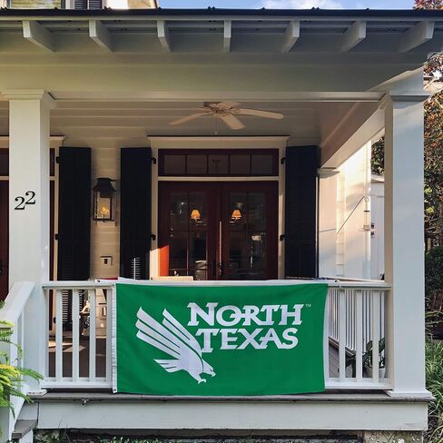 Desert Cactus University of North Texas UNT Flag - 3 x 5 Feet Green Banner, Indoor/Outdoor Durable Fabric, 100% Polyester Design (Style 1) in Saudi Arabia
