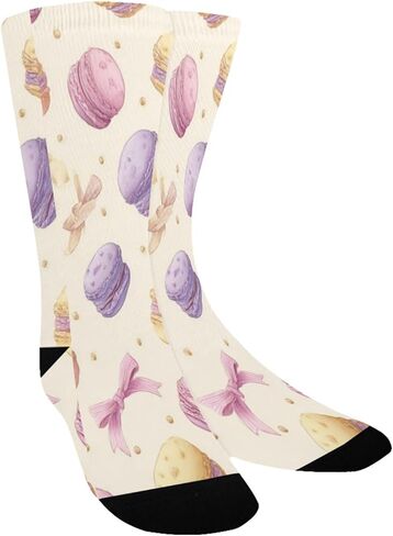 جوارب Pastel Macaron Cakes للمشي لمسافات طويلة - جوارب شتوية حرارية سميكة دافئة للأولاد والبنات للمدرسة، والارتداء اليومي والأنشطة الخارجية in Kuwait