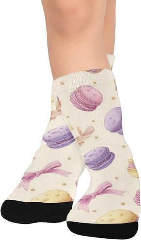 جوارب Pastel Macaron Cakes للمشي لمسافات طويلة - جوارب شتوية حرارية سميكة دافئة للأولاد والبنات للمدرسة، والارتداء اليومي والأنشطة الخارجية in Kuwait