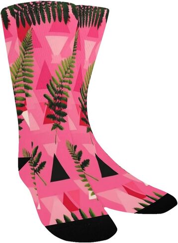 جوارب Pink Geo Fern للمشي لمسافات طويلة - جوارب شتوية حرارية سميكة دافئة للأطفال الصغار للأولاد والبنات للمدرسة، والارتداء اليومي والأنشطة الخارجية in Saudi Arabia
