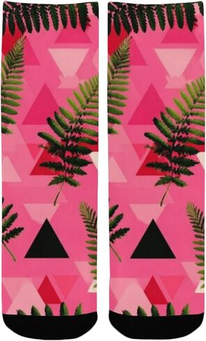 جوارب Pink Geo Fern للمشي لمسافات طويلة - جوارب شتوية حرارية سميكة دافئة للأطفال الصغار للأولاد والبنات للمدرسة، والارتداء اليومي والأنشطة الخارجية in Saudi Arabia