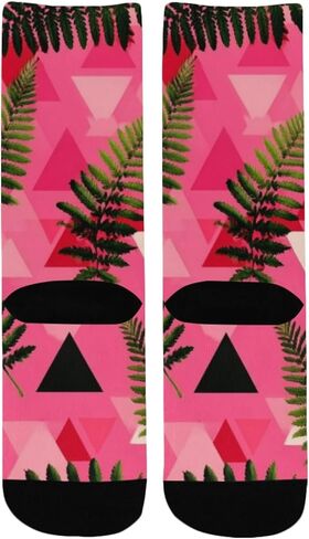 جوارب Pink Geo Fern للمشي لمسافات طويلة - جوارب شتوية حرارية سميكة دافئة للأطفال الصغار للأولاد والبنات للمدرسة، والارتداء اليومي والأنشطة الخارجية in Saudi Arabia