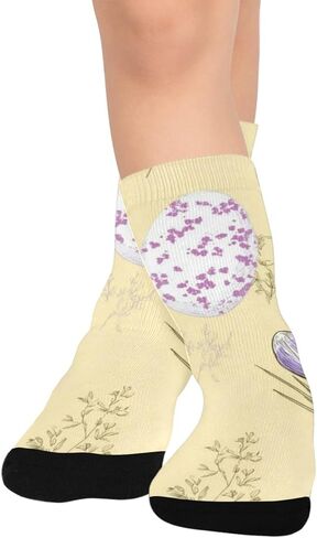 Yellow Crocus Easter Eggs Hiking Socks - Toddler Boys & Girls Warm Thick Thermal Winter Crew Socks for School, Daily Wear & Outdoor Activities in Saudi Arabia
