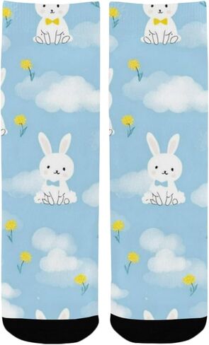 جوارب Bunnies Cloud Blue للمشي لمسافات طويلة - جوارب شتوية حرارية سميكة دافئة للأطفال الصغار للأولاد والبنات للمدرسة، والارتداء اليومي والأنشطة الخارجية in Kuwait
