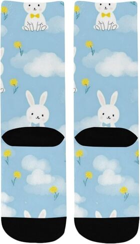 جوارب Bunnies Cloud Blue للمشي لمسافات طويلة - جوارب شتوية حرارية سميكة دافئة للأطفال الصغار للأولاد والبنات للمدرسة، والارتداء اليومي والأنشطة الخارجية in Kuwait