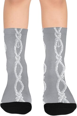 جوارب التنزه سيرًا على الأقدام من Minimalist Nautical Vibe - جوارب شتوية سميكة دافئة للأولاد والبنات الصغار للمدرسة، والارتداء اليومي والأنشطة الخارجية in Kuwait