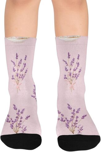 جوارب المشي لمسافات طويلة باللافندر وفنجان الشاي - جوارب شتوية حرارية سميكة دافئة للأطفال الصغار للأولاد والبنات للمدرسة، والارتداء اليومي والأنشطة الخارجية in Kuwait