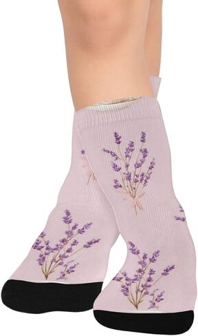 جوارب المشي لمسافات طويلة باللافندر وفنجان الشاي - جوارب شتوية حرارية سميكة دافئة للأطفال الصغار للأولاد والبنات للمدرسة، والارتداء اليومي والأنشطة الخارجية in Kuwait