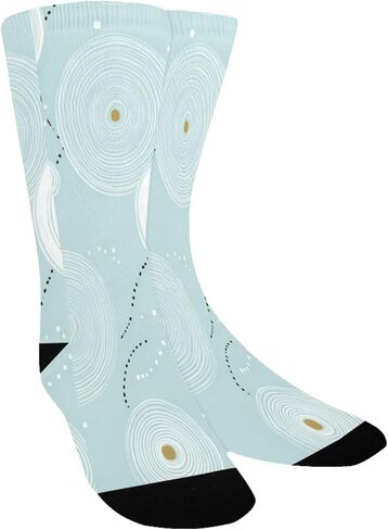 جوارب للمشي لمسافات طويلة بتصميم دوائر ناعمة باللون الأخضر - جوارب شتوية حرارية سميكة دافئة للأطفال الصغار للأولاد والبنات للمدرسة، والارتداء اليومي والأنشطة الخارجية in Kuwait