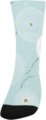 جوارب للمشي لمسافات طويلة بتصميم دوائر ناعمة باللون الأخضر - جوارب شتوية حرارية سميكة دافئة للأطفال الصغار للأولاد والبنات للمدرسة، والارتداء اليومي والأنشطة الخارجية in Kuwait