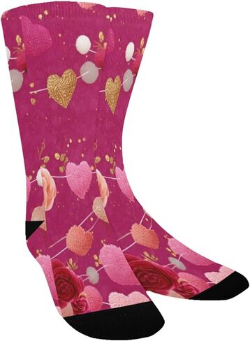 جوارب عيد الحب بوم بوم للمشي لمسافات طويلة - جوارب شتوية حرارية سميكة دافئة للأولاد والبنات للمدرسة، والارتداء اليومي والأنشطة الخارجية in Kuwait