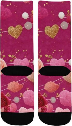 جوارب عيد الحب بوم بوم للمشي لمسافات طويلة - جوارب شتوية حرارية سميكة دافئة للأولاد والبنات للمدرسة، والارتداء اليومي والأنشطة الخارجية in Kuwait