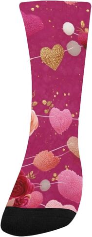 جوارب عيد الحب بوم بوم للمشي لمسافات طويلة - جوارب شتوية حرارية سميكة دافئة للأولاد والبنات للمدرسة، والارتداء اليومي والأنشطة الخارجية in Kuwait