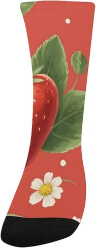 جوارب المشي لمسافات طويلة بنقاط الفراولة الحمراء - جوارب شتوية حرارية سميكة دافئة للأطفال الصغار للأولاد والبنات للمدرسة، والارتداء اليومي والأنشطة الخارجية in Kuwait