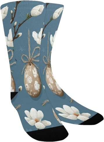 جوارب المشي لمسافات طويلة على شكل بيضة عيد الفصح باللون الأزرق من ماجنوليا - جوارب شتوية حرارية سميكة دافئة للأولاد والبنات للمدرسة، والارتداء اليومي والأنشطة الخارجية in Kuwait