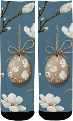 جوارب المشي لمسافات طويلة على شكل بيضة عيد الفصح باللون الأزرق من ماجنوليا - جوارب شتوية حرارية سميكة دافئة للأولاد والبنات للمدرسة، والارتداء اليومي والأنشطة الخارجية in Kuwait