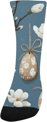 جوارب المشي لمسافات طويلة على شكل بيضة عيد الفصح باللون الأزرق من ماجنوليا - جوارب شتوية حرارية سميكة دافئة للأولاد والبنات للمدرسة، والارتداء اليومي والأنشطة الخارجية in Kuwait