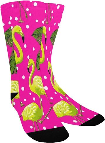 جوارب فلامنجو للمشي لمسافات طويلة باللون الوردي والذهبي - جوارب شتوية حرارية سميكة دافئة للأطفال الصغار للأولاد والبنات للمدرسة، والارتداء اليومي والأنشطة الخارجية in Kuwait