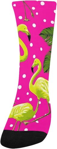 جوارب فلامنجو للمشي لمسافات طويلة باللون الوردي والذهبي - جوارب شتوية حرارية سميكة دافئة للأطفال الصغار للأولاد والبنات للمدرسة، والارتداء اليومي والأنشطة الخارجية in Kuwait