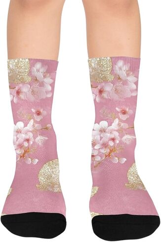 جوارب المشي لمسافات طويلة من الدانتيل الوردي على شكل أرنب بلوم - جوارب شتوية حرارية سميكة دافئة للأولاد والبنات للمدرسة، والارتداء اليومي والأنشطة الخارجية in Kuwait