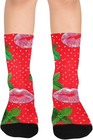 جوارب المشي لمسافات طويلة باللون الأحمر الشفاه - جوارب شتوية حرارية سميكة دافئة للأطفال الصغار للأولاد والبنات للمدرسة، والارتداء اليومي والأنشطة الخارجية in Kuwait