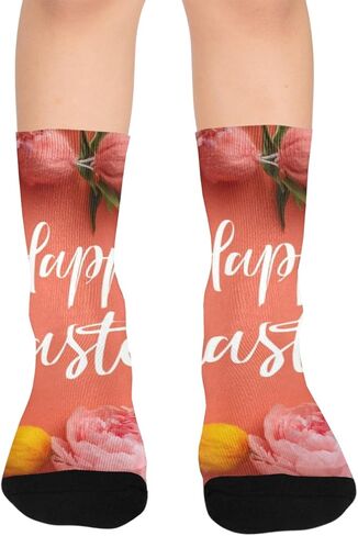 جوارب الفاوانيا لعيد الفصح المتوهجة للمشي لمسافات طويلة - جوارب شتوية حرارية سميكة دافئة للأولاد والبنات للمدرسة، والارتداء اليومي والأنشطة الخارجية in Kuwait