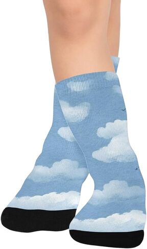 Watercolor Sky Art Hiking Socks - Toddler Boys & Girls Warm Thick Thermal Winter Crew Socks for School, Daily Wear & Outdoor Activities in Saudi Arabia