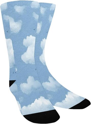 Watercolor Sky Art Hiking Socks - Toddler Boys & Girls Warm Thick Thermal Winter Crew Socks for School, Daily Wear & Outdoor Activities in Saudi Arabia